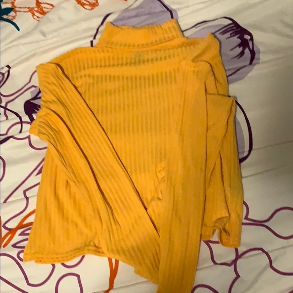 yellow H&M long sleeve turtle neck